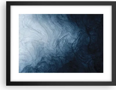 Produktbild von Gerahmtes Poster - Schwarzer Rahmen - Wasser Blau Farbe - 40x30 cm - Wand Bild - Wanddeko - Wandbilder - Kunstposter - Wandposter - Bilderrahmen - Bilder - Kunstdruck - P2BAA40x30-5106