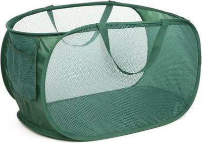 Produktbild von Praktischer, durchsichtiger und faltenbarer Wäscheschrank - Mesh-Wäscheschrank mit bequemen Taschen und verstärkten Handgriffen - Ideal für Wäscheräume, Badezimmer, Kinderzimmer oder unterwegs - Maße: 36*36*58cm