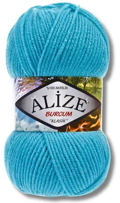 Produktbild von Alize 1x 100g Burcum Klasik Wolle, Uni, Häkeln, Stricken (Turquoise - 245)