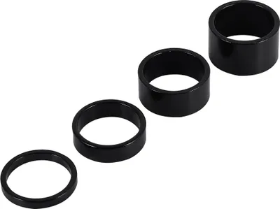 Image de 4 couleurs, jeu de 4 pièces, 5 mm, 10 mm, 15 mm, 20 mm, aluminium (NOIR)