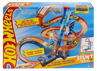 Zdjęcie produktu dla Hot Wheels Wieża Podniebne Kraksy tor wyścigowy 80cm