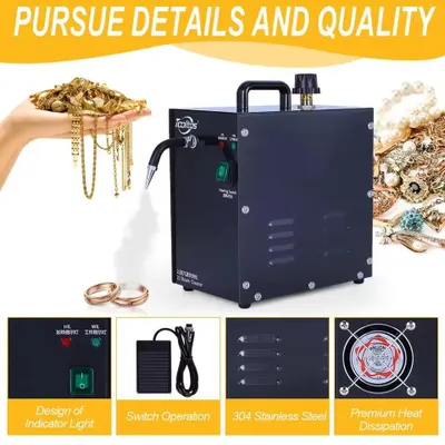 Obrázek produktu pro Čisticí přístroj na páru – model DS800S-2L – objem 2 litry – výkon 1300 W – vysokotlaký – nerezová ocel – 220 V