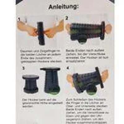 Produktbild von Teleskop-Campinghocker – Klappbarer Outdoor-Hocker bis 130kg