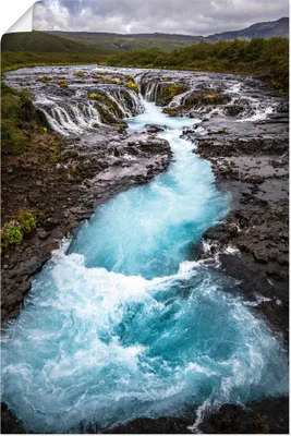 Produktbild von ARTland Poster Wasserfall Bruarfoss auf Island Größe: 80x120 cm
