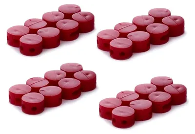 Produktbild von Rote Kunststoffdichtungen, 200 Stück, Ø 9 mm