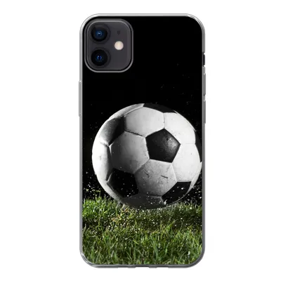 Produktbild von MuchoWow® Handyhülle Schutzhülle Hülle für iPhone 12 mini Fußball auf der Wiese Silikon Softcase Handy Hülle - Bild