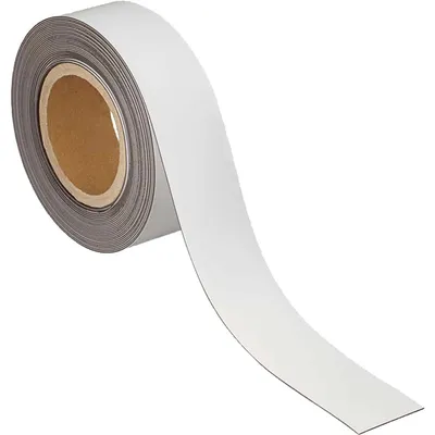 Immagine prodotto di MAUL Nastro segnaletico in metallo 1 pezzo 42 g/cm² magnetico rivestito in plastica scrivibile 10 m x 3 cm x 1 mm bianco