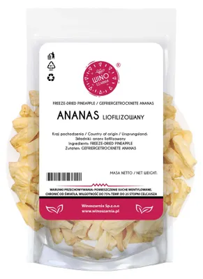 Image de Morceaux d'ananas lyophilisés - délicieux fruits lyophilisés - 20g