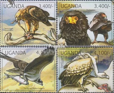 Produktbild von Briefmarken Uganda 2012 Mi 2790-2793 (kompl.Ausg.) postfrisch Greifvögel