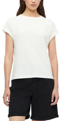 Produktbild von s.Oliver Damen T-Shirt – Relaxed Fit, weicher Jersey, Rundhalsausschnitt, überschnittene Schultern – Größe 46, 0210_creme
