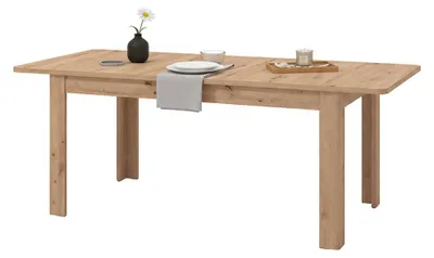 Immagine prodotto di Dmora Tavolo Allungabile Colosimi 160x91x77h cm Marrone Rovere Nodi, 8 Posti Allungabile