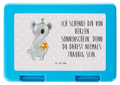 Produktbild von Mr. & Mrs. Panda Bentobox Koala Geschenk - Grau Pastell - Snackbox, Bento Box, Frischhaltedose, Geburtstag, Koalabär, Party, Vorratsdose, Lunchbox