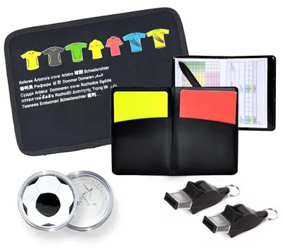 Produktbild von Omgoods – Fußballschiedsrichter-Set mit Pfeife und Karten