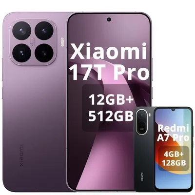 Produktbild von Xiaomi 17T Pro 5G 512GB 12GB 6.83", 7000mAh, Leica 5x Teleobjektiv (Deep Violet), Enthält ein Bonus-Redmi A7 Pro (4+128GB)