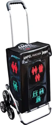 Produktbild von James Einkaufstrolley - AMPELPAERCHEN - stabiler Einkaufswagen mit individuellem Design - mehrfarbig: bunt in Ausführung: Royal-Treppensteiger