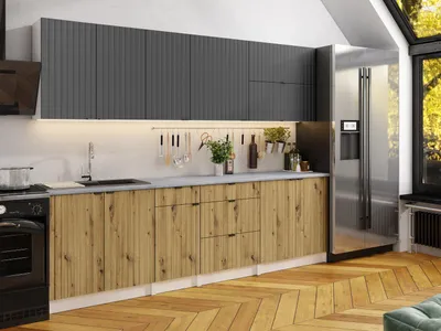 Obrázek produktu pro Kuchyňská linka PEREA 260cm Grafit + dub artisan