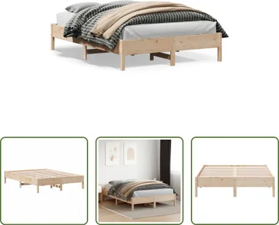 Produktbild von The Living Store Massivholzbett 140x200 cm Kiefer