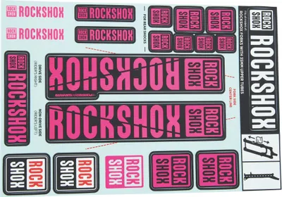 Produktbild von RockShox Dekor Set Rockshox 35 Mm Magenta 2018+