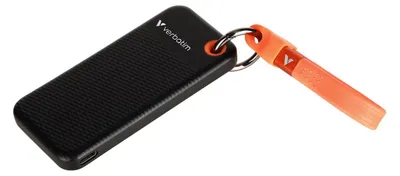 Obrázek produktu pro Verbatim Pocket SSD, 256 GB, USB typu C, 3.2 Gen 2 (3.1 Gen 2), 10000 MB/s, 10 Gbit/s, Černá, Oranžová