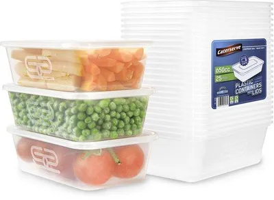 Produktbild von 25 Plastikbecher 650ml mikrowellengeeignet spülmaschinenfest