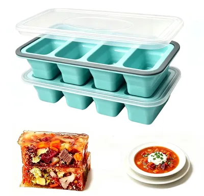 Produktbild von Omgoods – Set mit 2 Silikon-Eisformen für Suppen und Saucen, BPA-frei