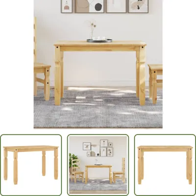 Image de The Living Store Table de salle à manger Corona 112x60x75 cm pin massif