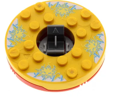 Produktbild von 1x Lego Ninjago Spinner rund 6x6x1 rot perl gold Eis 4614806 92549c04pb04