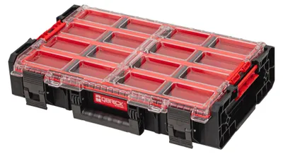 Image de Qbrick System ONE Organizer XL 2.0 Long Bin empilable 582 x 387 x 131 mm 13,5 l IP66 avec 4 inlays et 12 séparateurs
