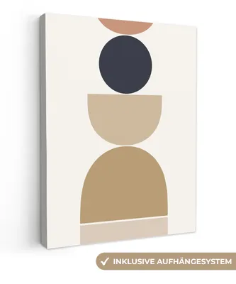 Obrázek produktu pro OneMillionCanvasses® - Obraz na plátně - Kruh - Geometrické obrazce - Abstraktní, nástěnná malba, nástěnné dekorace obrazy obývací pokoj, 30x40cm