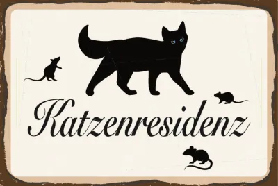 Produktbild von vianmo Blechschild 30x40 cm Katzenresidenz