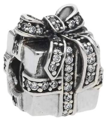 Zdjęcie produktu dla Bransoletka Pandora damska, zawieszka 925 srebro, srebrna/biała, "Sparkling Surprise", numer modelu: 791400CZ