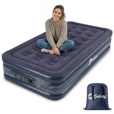 Produktbild von Sekey 203 x 102 x 40 cm Luftmatratze Selbstaufblasend Luftbett mit integrierter Pumpe für 1 Person, Blau