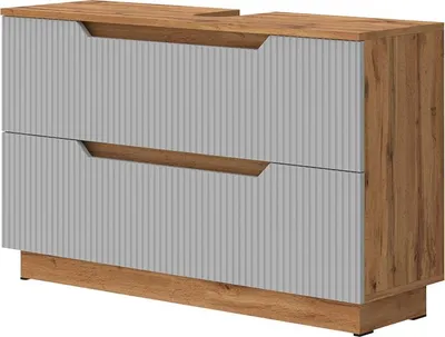 Obrázek produktu pro Dolní skříňka pod dřez Vicco Lotta Šedá 99.4 x 62.5 cm se 2 zásuvkami, Model 58672