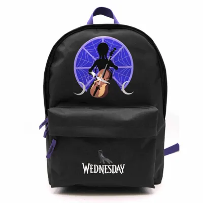 Zdjęcie produktu dla TOYBAGS Plecak Wednesday 43cm – Oryginalny plecak szkolny z motywem Wenesday