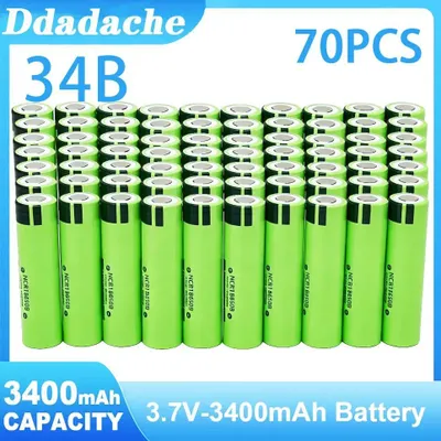 Obrázek produktu pro Akumulátory 18650 – model 34B – 3400 mAh – 3,7 V Li-Ion – dobíjecí – balení po 70 kusech – pro baterky