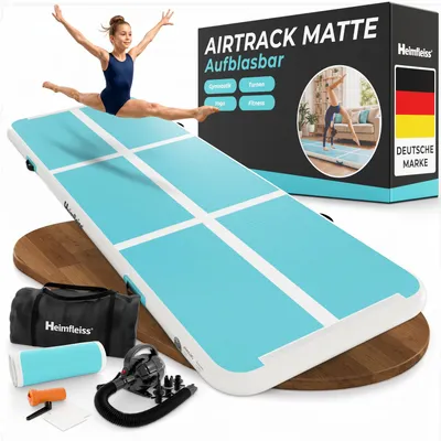 Produktbild von Aufblasbare Gymnastikmatte (Mintgrün/Weiß - 300 x 100 x 10 cm)