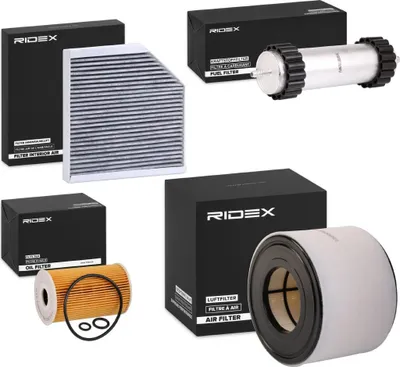 Produktbild von RIDEX Filterset Inspektionspaket Filtersatz für AUDI A6 Avant (4G5, 4GD, C7) A6 Limousine (4G2, 4GC, C7)