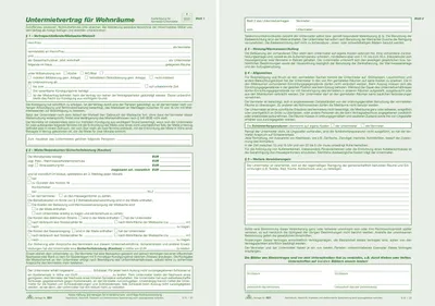 Produktbild von RNK Untermietvertrag DIN A4 SD für Wohnräume