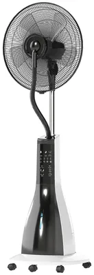 Produktbild von Ventilator mit Sprühnebel-Funktion, 75 Grad drehbar, 3 Geschwindigkeiten, 3 Modi, 3-Liter-Wassertank, Schwarz+Weiß
