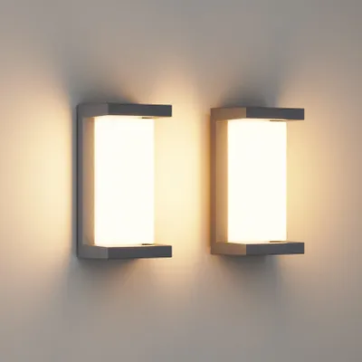 LED-Außenwandleuchte 24 W 3000 K IP65 2er-Set anthrazit