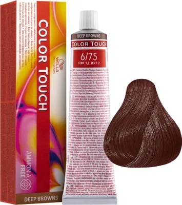Produktbild von Wella Color Touch Deep Browns, Braun, 6/75, Dark Blonde/Brown Red-Violet, Frauen, 60 ml, Alle Haare