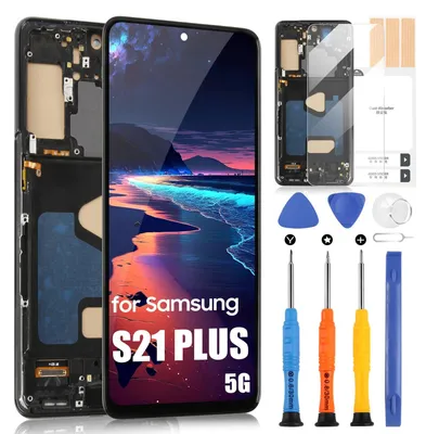 LCD-Scherm für Samsung S21+ 5G 6,7 Zoll Ersatzdisplay Schwarz