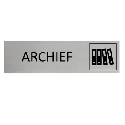 Produktbild von CombiCraft Aluminium Türschild mit Archief  165x45mm