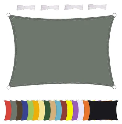 Image de Voile d'ombrage - Rectangulaire - Gris - 3 x 3 m - Imperméable