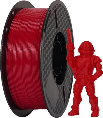 Obrázok produktu pre Vysokorýchlostný PETG filament pre 3D tlačiarne, 1,75 mm, hyper-tlačový filament, cievka s hmotnosťou 1 kg, presnosť 3D tlačového materiálu ¡À0,02 mm, pre väčšinu FDM 3D tlačiarní šC Červená