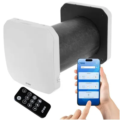 Zdjęcie produktu dla BSK ZEPHYR 160 Rekuperator ścienny WiFi 60 m³/h Higrostat Pilot Odzysk Ciepła