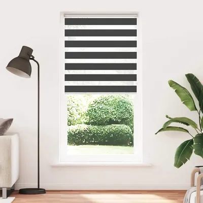 Obrázek produktu pro vidaXL Dvojitá roletka, černá, 95 x 230 cm, šířka látky 90,9 cm, polyester