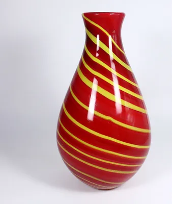 Produktbild von Glasvase Red Twist Murano 32cm