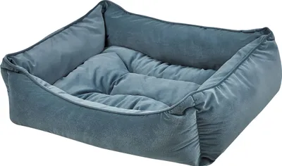 Obrázek produktu pro BELIANI Postel pro domácí zvířata modrá polyester samet 70 x 60 cm oboustranný obdélníkový pelech obývací pokoj ložnice