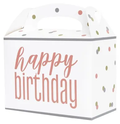 Produktbild von Partybox Happy Birthday Glitz 6Stk. Rosegold